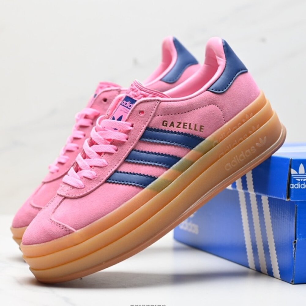 Adidas Gazelle Bold Platform Women's Pink Navy Black Sneakers Retro Sport Shoes